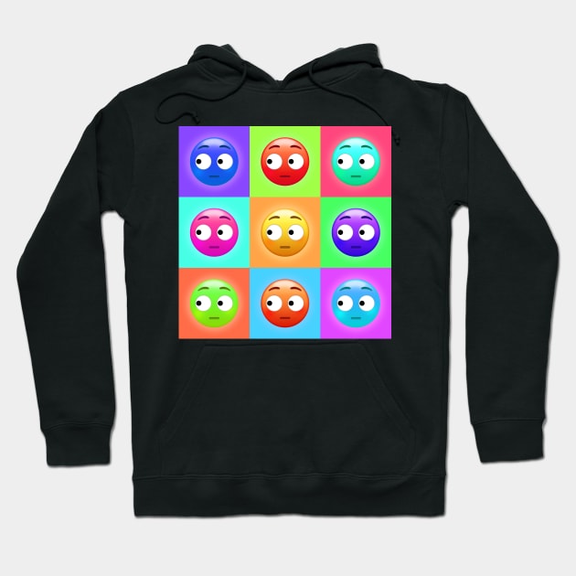 Side Eye Face Emoji | Pop Art Hoodie by williamcuccio